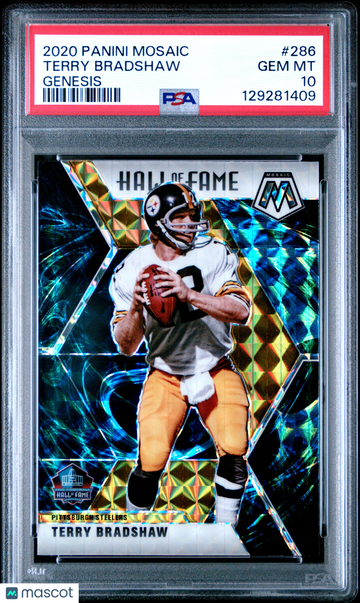 2020 Panini Mosaic Terry Bradshaw #286 Genesis PSA 10