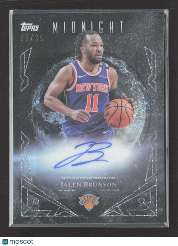 2025 Topps Midnight Midnight Sun Signatures Jalen Brunson Knicks MS-JB Auto 05/35 Basketball Card