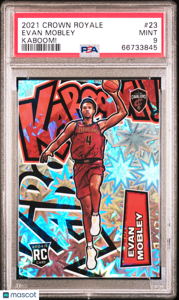 2021 Panini Crown Royale Kaboom! Evan Mobley #23 PSA 9