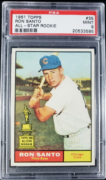 1961 Topps Ron Santo RC PSA 9