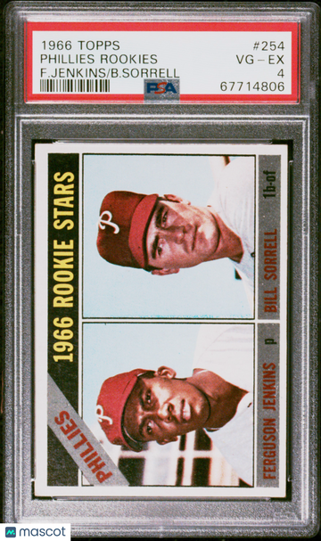 1966 Topps Phillies Rookies #254 F. Jenkins B. Sorrell PSA 4