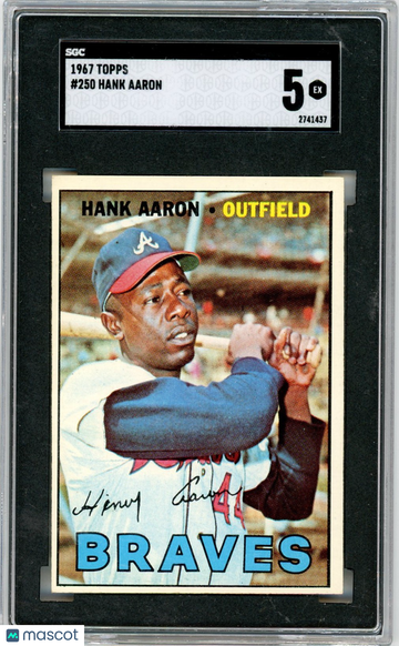 1967 Topps Hank Aaron #250 SGC 5