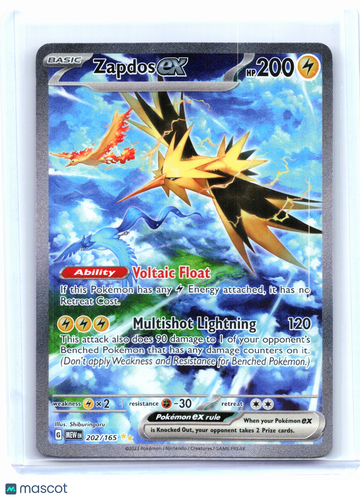 Scarlet & Violet 151 Zapdos ex Holo Special Illustration Rare [Lightly Played] #202