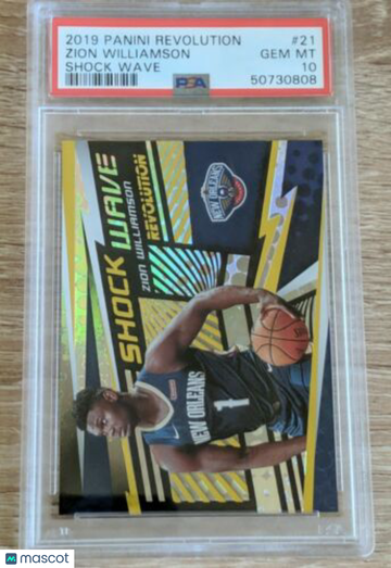 2019 Panini Revolution Shock Wave Zion Williamson #21 Shock Wave PSA 10