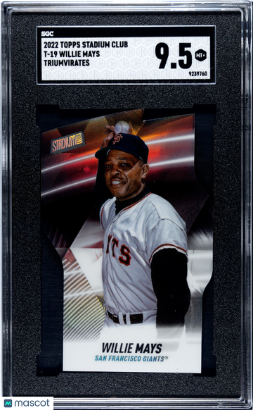 2022 Topps Stadium Club Willie Mays #T-19 Triumvirates SGC 9.5