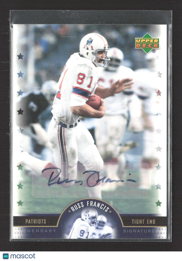 2005 Upper Deck NFL Legends Legendary Signatures Russ Francis #LS-RS