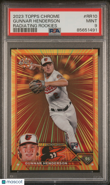 2023 Topps Chrome Radiating Rookies Gunnar Henderson #RR10 PSA 9