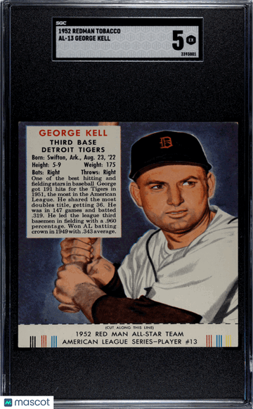 1952 Redman Tobacco George Kell #AL-13 SGC 5