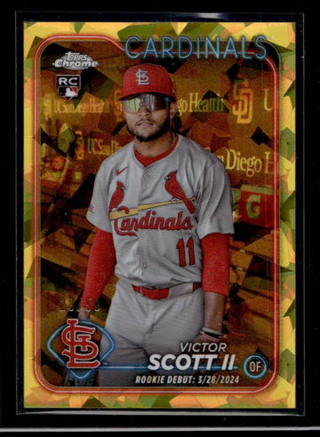 2024 Topps Chrome Update Sapphire Gold Victor Scott II #USCS77 RC /50