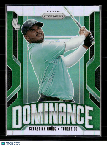 2025 Panini Prizm LIV Golf Dominance Sebastián Muñoz #4 Green 17/18