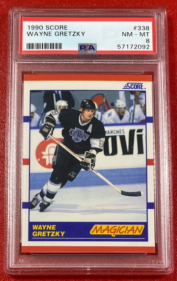 1990 Score Wayne Gretzky #338 PSA 8 Hockey Card LA Kings HOF