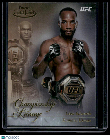 2024 Topps Gold Label UFC Kamaru Usman / Leon Edwards #CL-5 Championship Lineage
