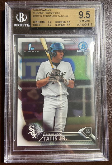 2016 Bowman Chrome Fernando Tatis Jr BGS 9.5