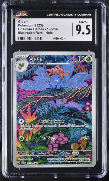 2023 Pokemon #198/197 Gloom Obsidian Flames CGC 9.5