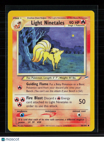 2002 Neo Destiny Light Ninetales Uncommon #50/105