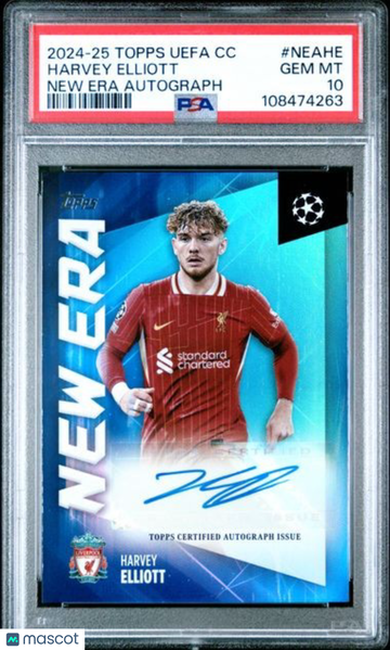 2024-25 Topps UEFA Club Competitions New Era Autographs Harvey Elliott #NEAHE PSA 10