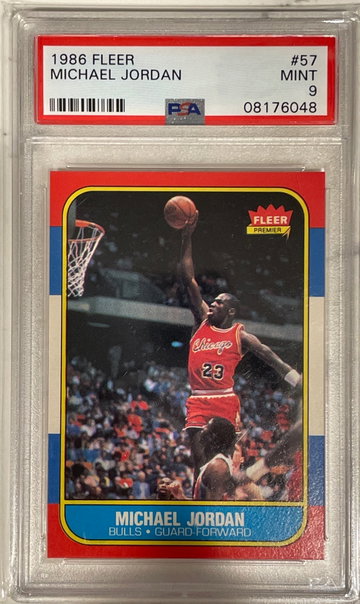 1986 Fleer Michael Jordan #57 Rookie Card PSA 9
