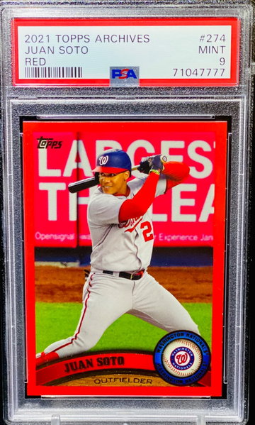 2021 Juan Soto Red PSA 9 Archives /75 SP