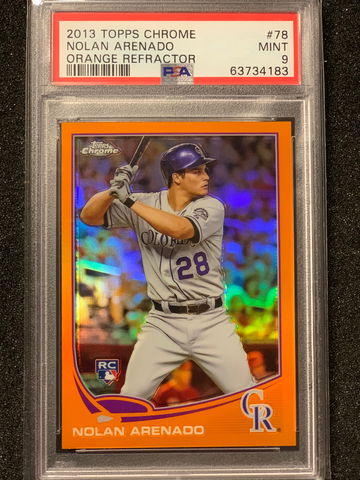 2013 Topps Chrome Orange Refractor Nolan Arenado #78 Rookie RC PSA 9
