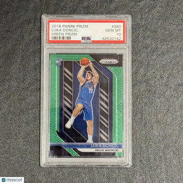 2018 Panini Prizm Luka Doncic #280 Green Rookie PSA 10