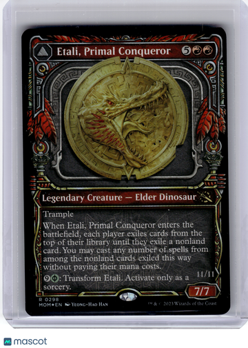 March of the Machine Etali, Primal Conqueror Foil Rare [Lightly Played] (Double-Sided) (Showcase) #298