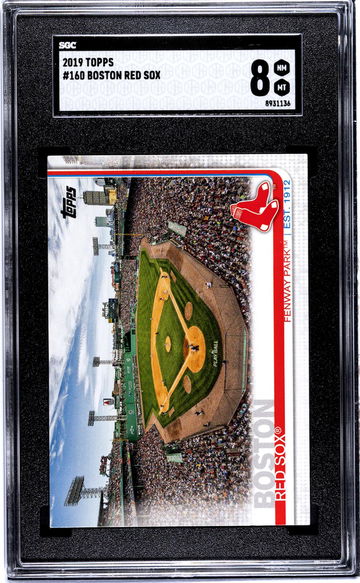 2019 Topps #160 Boston Red Sox SGC 8