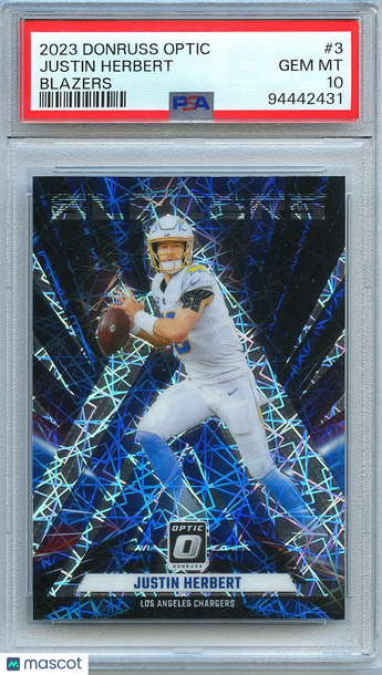 2023 Panini Donruss Optic Justin Herbert #3 [Base] Insert PSA 10
