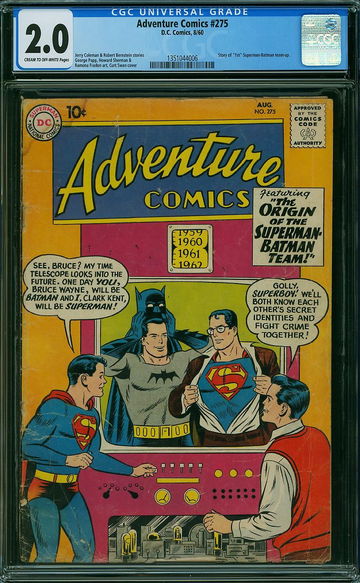 ADVENTURE COMICS #275, CGC 2.0 GD