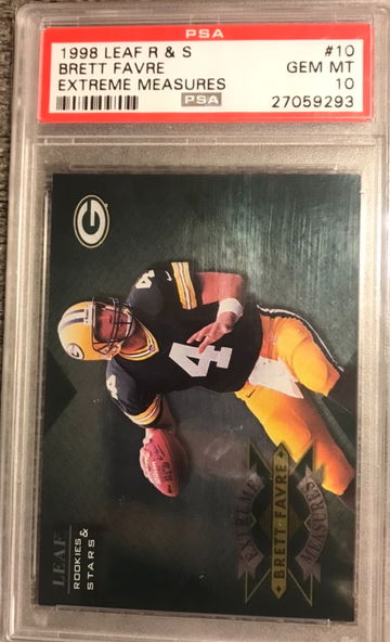 Brett Favre 1998 Leaf R&S Extreme Measure /1000 Football PSA 10