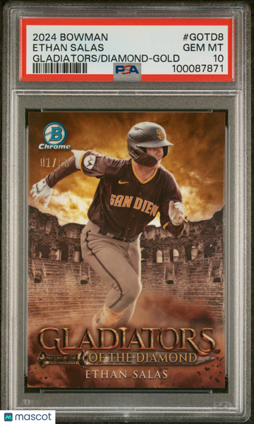 2024 Bowman Gladiators Of The Diamond Ethan Salas #GOTD8 Gold /50 PSA 10