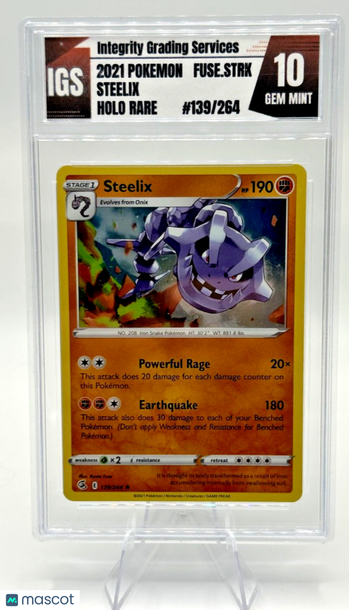 Fusion Strike Steelix Holo Holo Rare 10 #139/264