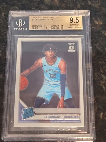 2019-20 Donruss Optic Rated Rookie Ja Morant BGS 9.5