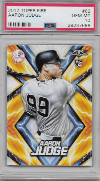 Aaron judge topps fire psa 10