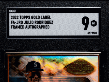 2022 Topps Gold Label Julio Rodriguez #FA-JRO Framed Autograph SGC 9