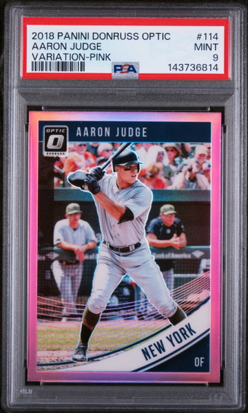 2018 Donruss Optic Pink Aaron Judge #114 PSA 9