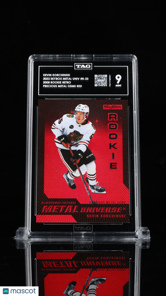 2023 Skybox Metal Universe Kevin Korchinski #R-23 Precious Metal Gems Red /100 Rookie TAG 9