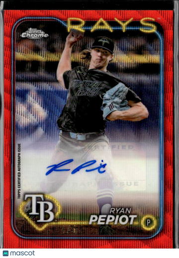 2024 Topps Chrome Ryan Pepiot #AC-RP Red Wave Refractor