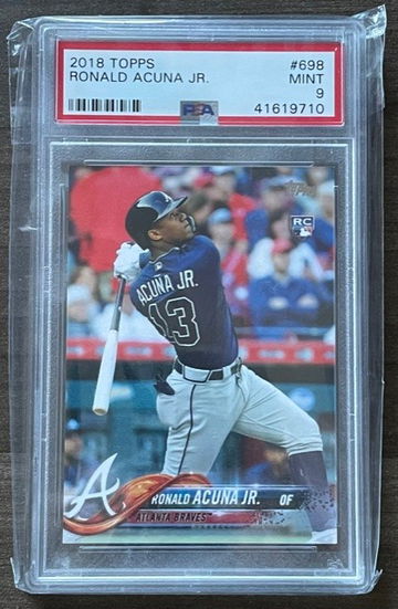 2018 Ronald Acuna Topps Bat Down SP PSA 9