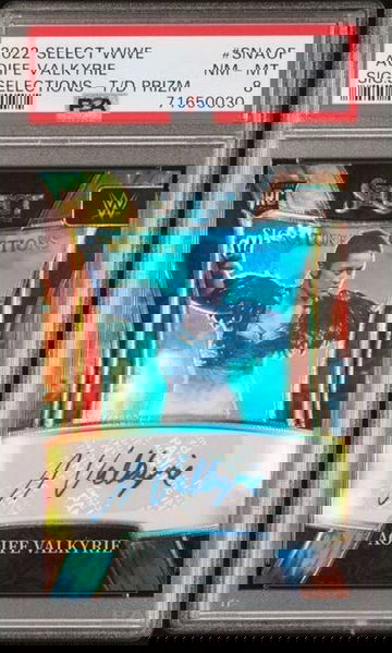 2022 Panini Select WWE AOIFE VALKYRIE Tie Dye AUTO RC 11/25 LYRA VALKYRIA PSA 8