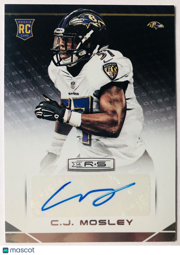 2014 Panini Rookies and Stars C.J. MOSLEY Rookie Card RC AUTO #116 Ravens JETS