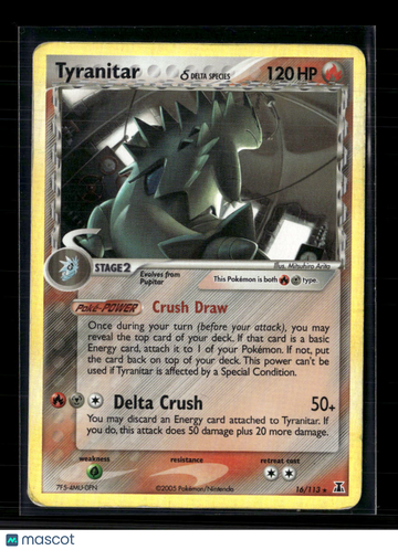 2007 EX Delta Species Tyranitar Holo Rare #16/113