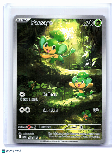 Black Bolt Pansage Holo Illustration Rare #089/086