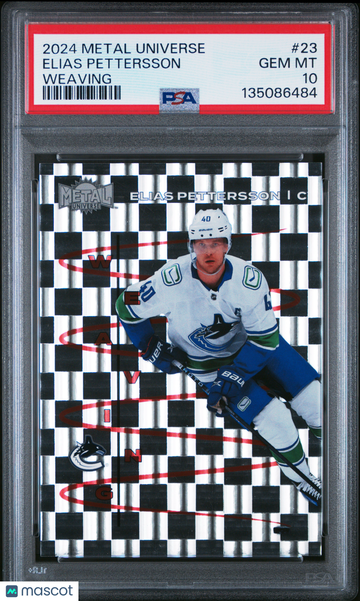 2024 Skybox Metal Universe Elias Pettersson #23 Weaving Short Print Parallel/Variety Insert PSA 10