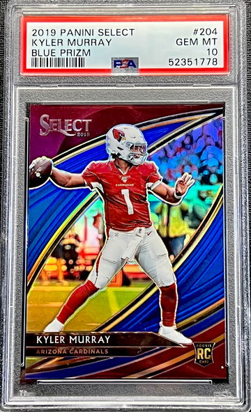 2019 Kyler Murray Panini Select Blue Prizm #204 PSA 10 GEM MINT Rookie Card RC Arizona Cardinals
