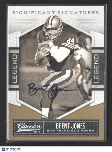 2010 Panini Classics Significant Signatures Brent Jones #206