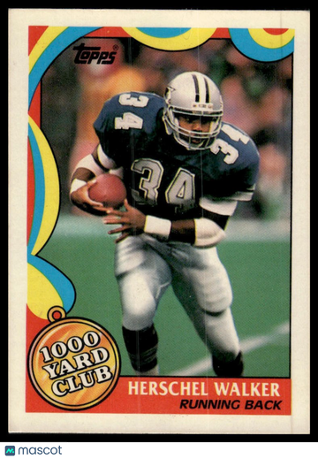 1989 Topps Herschel Walker #2 1000 Yard Club