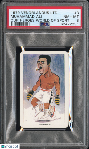 1979 Venorlandus LTD. Our Heroes World Of Sport Muhammad Ali #3 PSA 8