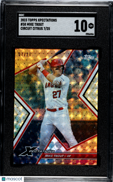 2023 Topps Xpectations Mike Trout #38 Circuit Citrus SGC 10