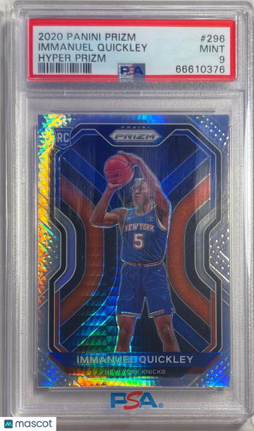 2020 Panini Prizm Immanuel Quickley #296 Hyper PSA 8