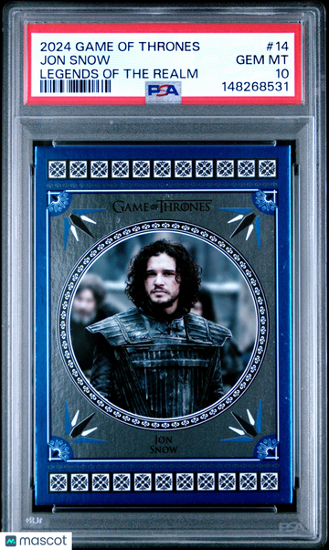 2024 Rittenhouse Game Of Thrones: Legends Of The Realm Jon Snow #14 PSA 10